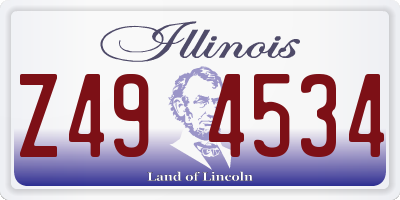 IL license plate Z494534