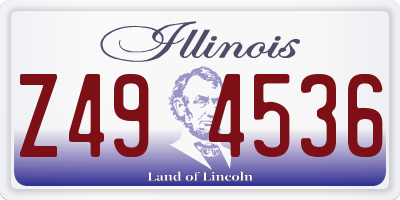 IL license plate Z494536