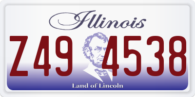 IL license plate Z494538