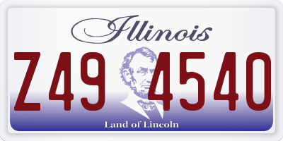 IL license plate Z494540