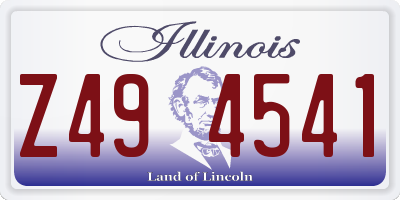 IL license plate Z494541