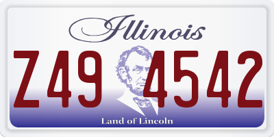 IL license plate Z494542