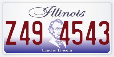 IL license plate Z494543