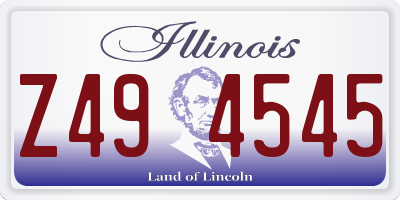 IL license plate Z494545