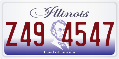 IL license plate Z494547