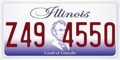 IL license plate Z494550