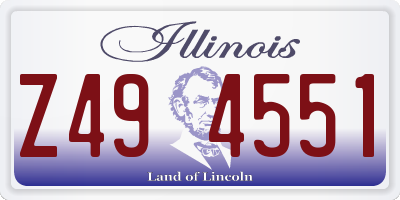 IL license plate Z494551