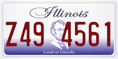 IL license plate Z494561