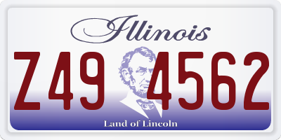 IL license plate Z494562