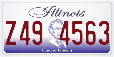 IL license plate Z494563