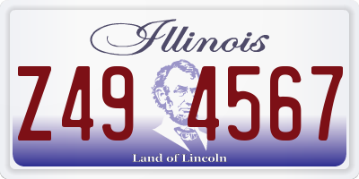 IL license plate Z494567
