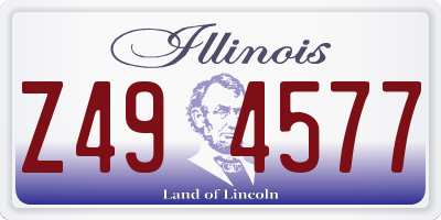 IL license plate Z494577