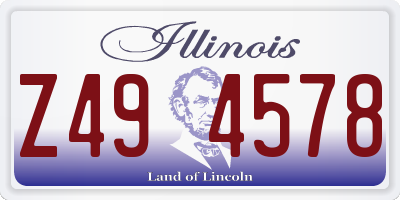 IL license plate Z494578