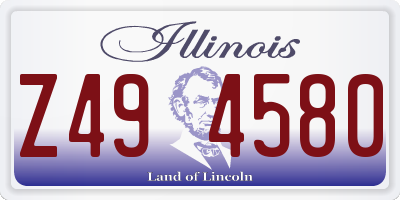 IL license plate Z494580