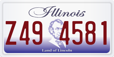 IL license plate Z494581