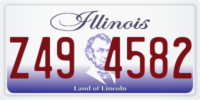 IL license plate Z494582