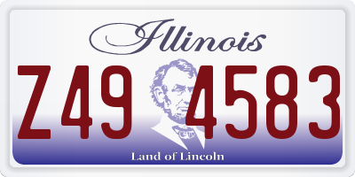 IL license plate Z494583
