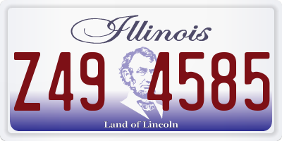 IL license plate Z494585