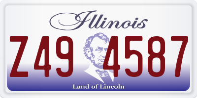 IL license plate Z494587
