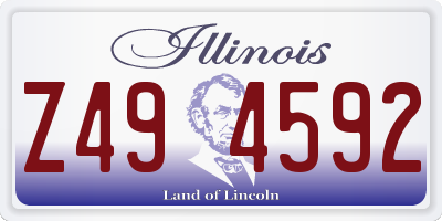 IL license plate Z494592