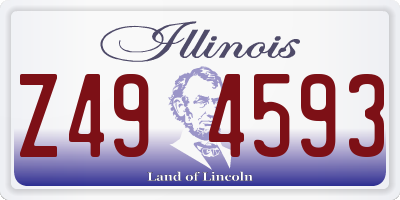 IL license plate Z494593