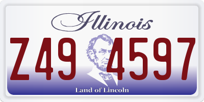 IL license plate Z494597