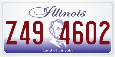IL license plate Z494602