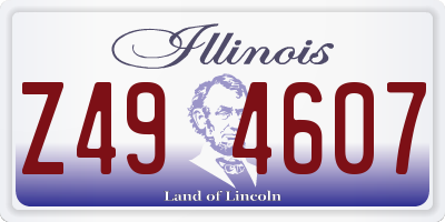 IL license plate Z494607