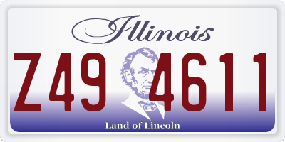 IL license plate Z494611