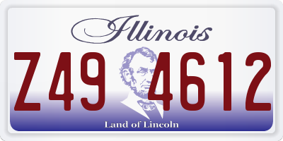 IL license plate Z494612