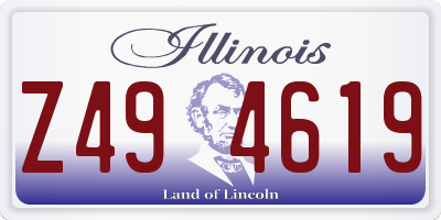 IL license plate Z494619