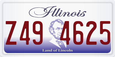IL license plate Z494625