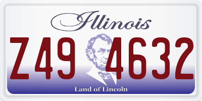 IL license plate Z494632