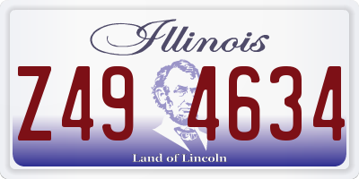IL license plate Z494634