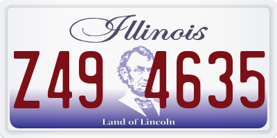 IL license plate Z494635