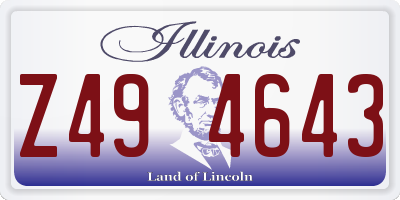 IL license plate Z494643