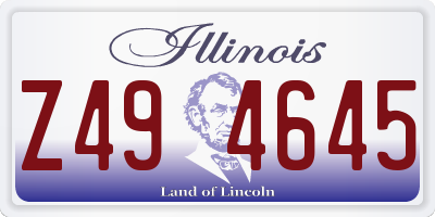 IL license plate Z494645