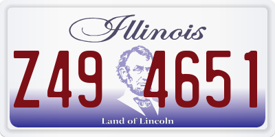 IL license plate Z494651