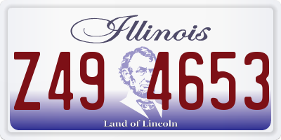 IL license plate Z494653