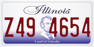 IL license plate Z494654