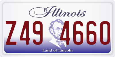 IL license plate Z494660