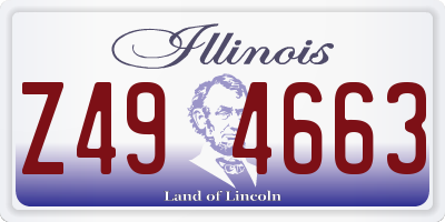 IL license plate Z494663