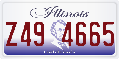 IL license plate Z494665