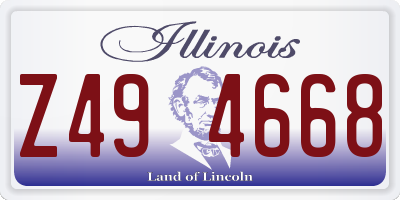 IL license plate Z494668
