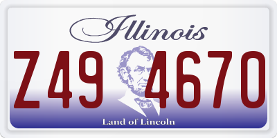 IL license plate Z494670