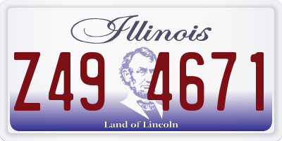 IL license plate Z494671
