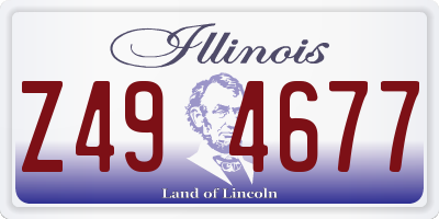 IL license plate Z494677
