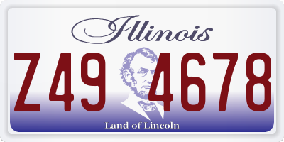 IL license plate Z494678