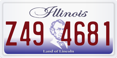 IL license plate Z494681
