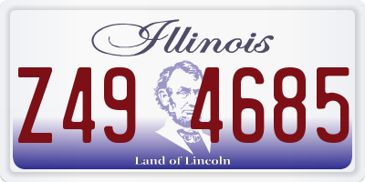 IL license plate Z494685